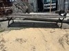 Wood and Metal Backless Bench