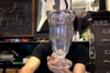 CLEAR FOOTED FACETED Float Cup