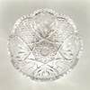 Lobed Cut Glass Floral Bowl