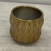 Gold ceramic geodesic vase