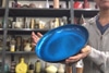Round Serving Bowl w/Silver Plate Underside