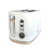 Toaster; Retro Style, White Enamel,