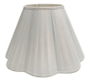 Lamp Shade; cotton, ivory, pleaded,