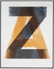 Print Orange A and Black Z layered on top of each other