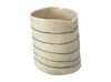 Folded Cup w. Blue Horizontal Lines
