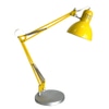 Desk Lamp; Metal, Yellow Enamel with stainless trim,