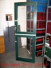 door metal frame glass window