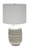 Lamp Shade; linen, white, tall drum