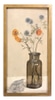 Thistle & Orange Flowers In Vase. Gold Wood Frame