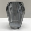 Smoky cut crystal vases