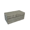 Rectangular & Textured W/ Silver Pin Inlay