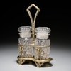 Victorian Silver Plated Pickle Jar Caddy