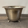 Silver Hammered Footed Vase