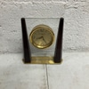 Vintage Desk Clock with Gold Dial