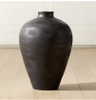oversized rough textured vase mostly matte slight tulip shape