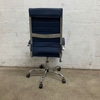 Blue Office Chair with Chrome Base