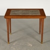 Pair MCM Side Tables with Tile Decoration