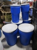plastic drums blue 30 gallon