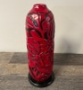 Maroon Embossed Vase