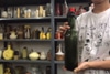 Tall Bottle w/Black Stopper