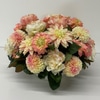 SILK Coral Cream Dahlias Arrangement.Container Is Not Included