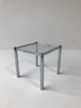 Glass Top Chrome Side Table