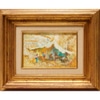 Vintage Oil Painting of a Market Scene