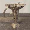 Silver Stamped Funnel Bud Vase