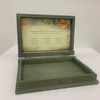 Vintage Green Wooden Book Box