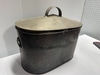 Vintage Metal Oval Still Piece with  Lid