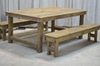 Rustic Wooden Table & Benches