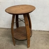 Mid-Century Wooden Round Side Table