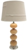 Lamp Glass Beige White Swirls