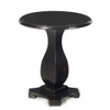 Designer Black Lacquer Pedestal Side Table