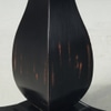 Designer Black Lacquer Pedestal Side Table