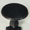 Designer Black Lacquer Pedestal Side Table