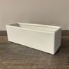 White Ceramic Rectangular Container