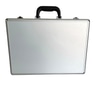 Briefcase; Aluminum, silver tone,