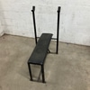 Sturdy Black Metal Workout Bench