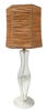 Lampshade; ribbon taupe color, tapered shape
