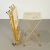 Set of 4 Metal Television Tables with Rack