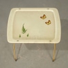 Set of 4 Metal Television Tables with Rack