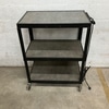 Three-Tier Metal Utility Cart on Wheels