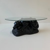 Black Panther Coffee Table With Glass Top