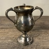 Vintage Silver Three Handle Loving Cup Bud Vase