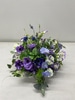 Purple Garden Centerpiece in Mercury Glass Footed Bowl