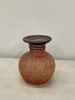 Orange Frosted Glass Bud Vases