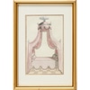 Antique Hand-colored French Interior Decoration Engraving 2