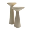 Concrete Side Table, Cream; Pedestal, Accent Table