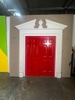 Red Door Wall With Brick